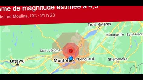 tremblement de terre montreal 2022